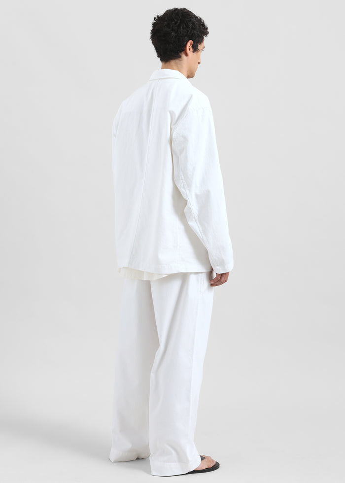 Denaye Cotton Blazer - White