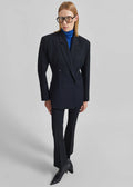 Dessa Flared Pants - Black/White Pinstripe