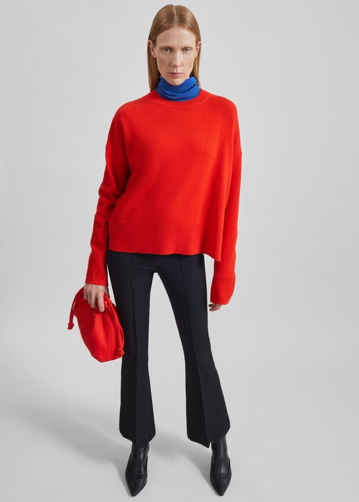 Dessa Flared Pants - Black/White Pinstripe