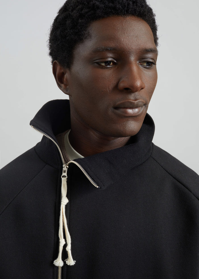 Dexter Off-Center Zip Jacket - Black