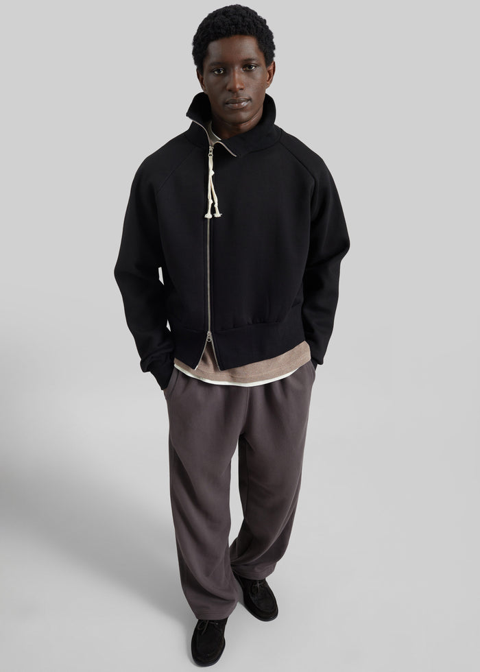 Dexter Off-Center Zip Jacket - Black