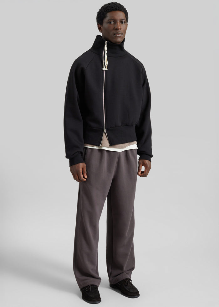 Dexter Off-Center Zip Jacket - Black