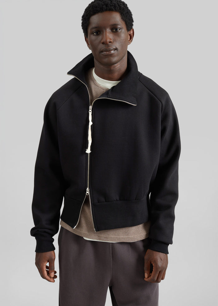 Dexter Off-Center Zip Jacket - Black