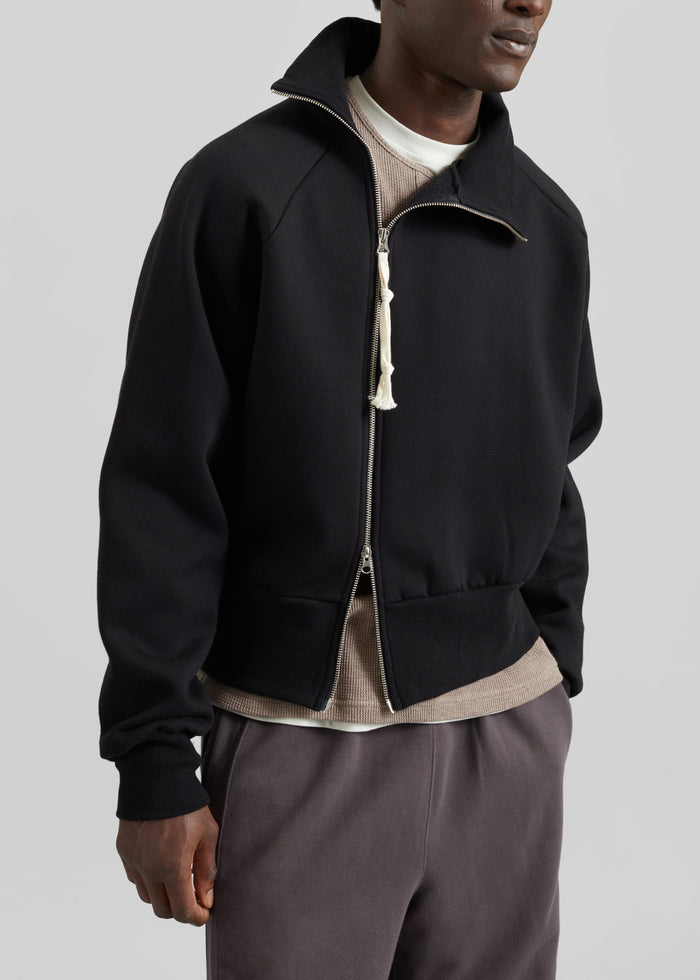 Dexter Off-Center Zip Jacket - Black