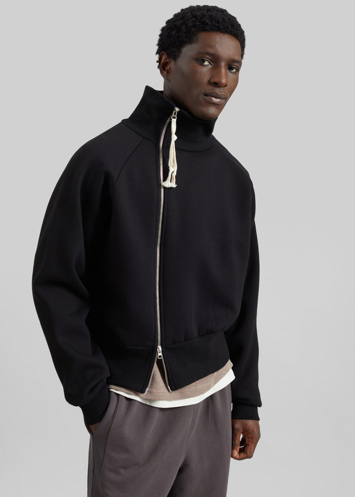 Dexter Off-Center Zip Jacket - Black
