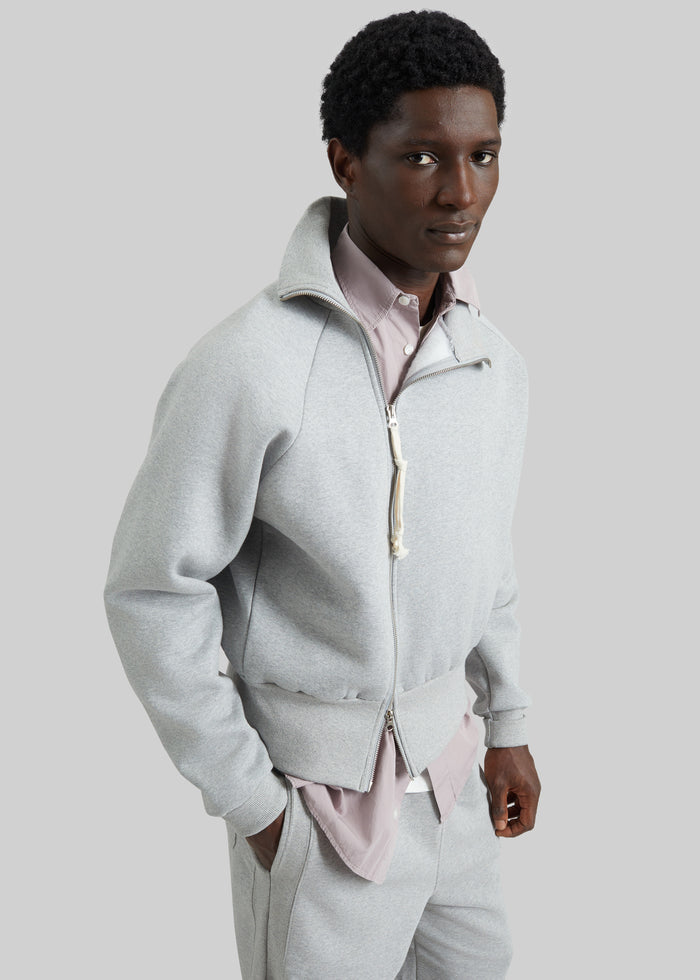 Dexter Off-Center Zip Jacket - Grey