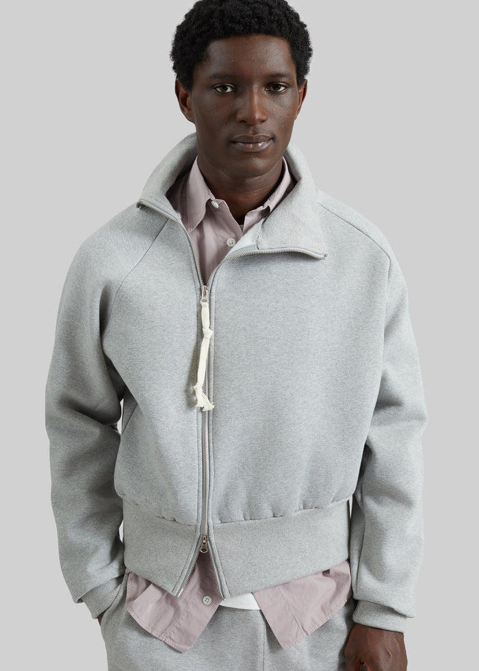 Dexter Off-Center Zip Jacket - Grey