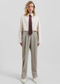 Dina Pleated Trousers - Light Taupe