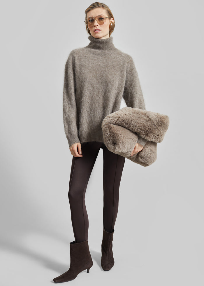 Dolomia Faux Fur Bag - Light Taupe