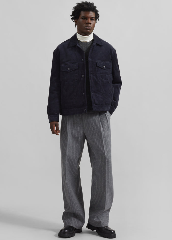 Dresden Quilted Corduroy Jacket - Navy