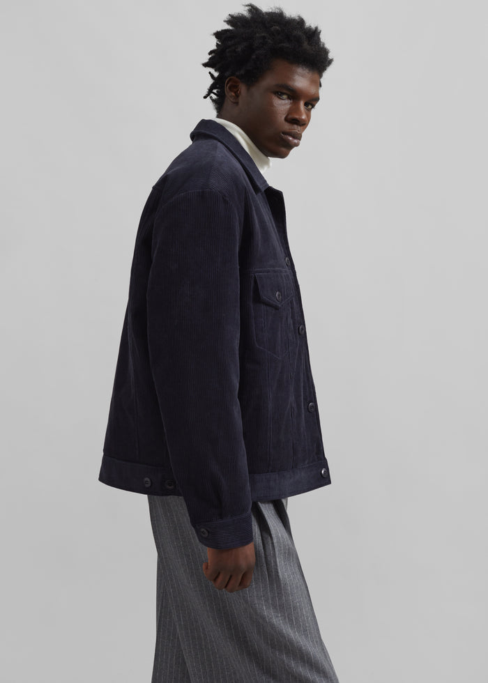 Dresden Quilted Corduroy Jacket - Navy