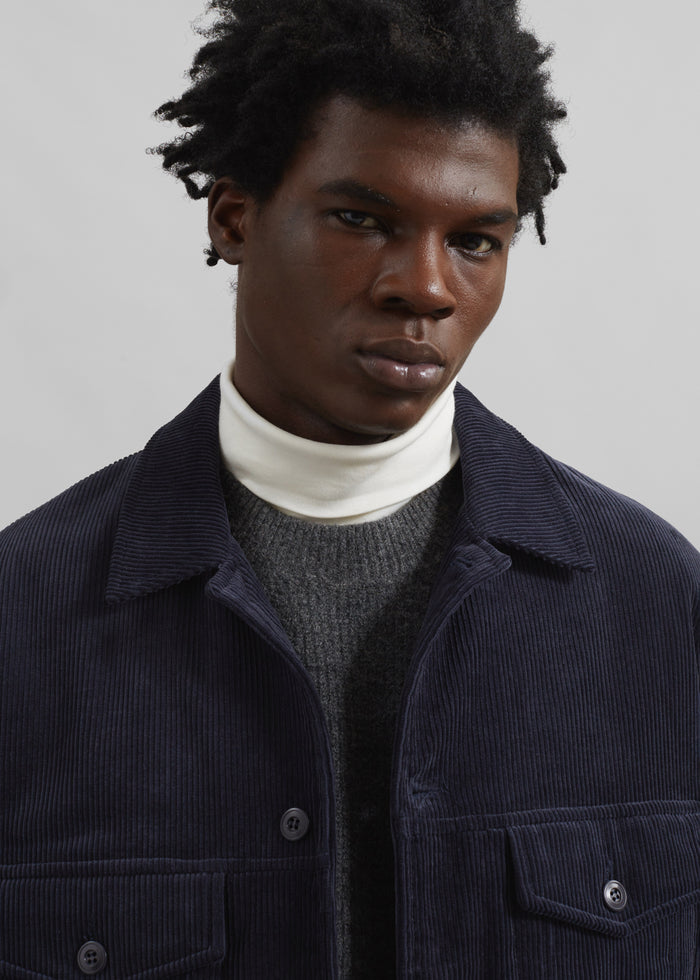 Dresden Quilted Corduroy Jacket - Navy