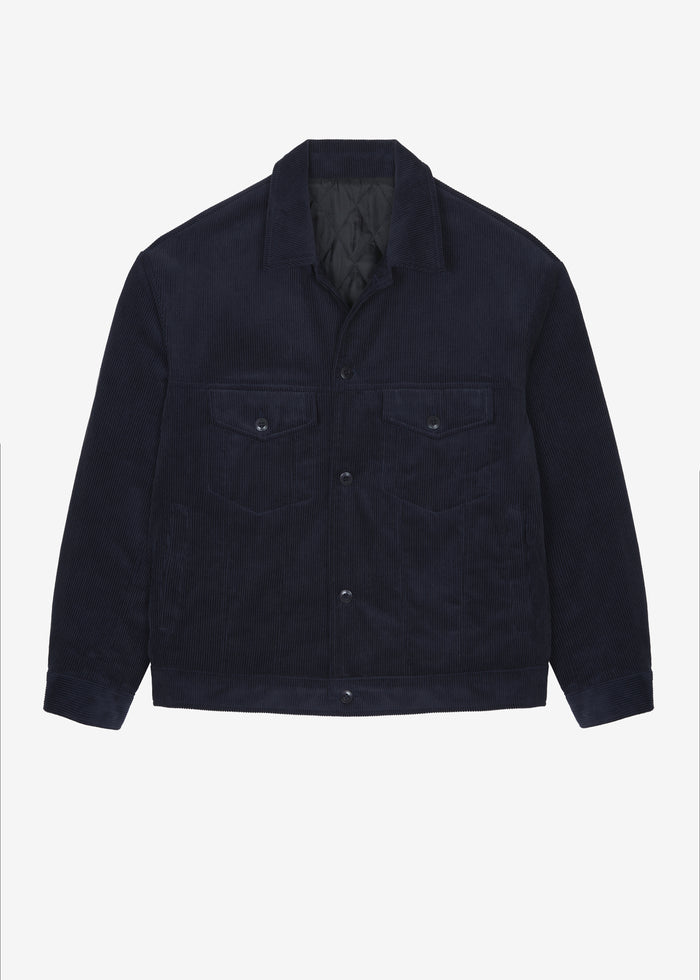Dresden Quilted Corduroy Jacket - Navy