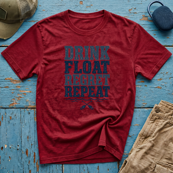 Drink Float Regret Repeat 2 Graphic T-Shirt