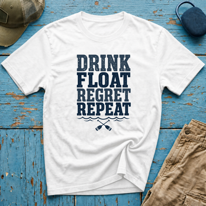 Drink Float Regret Repeat 2 Graphic T-Shirt