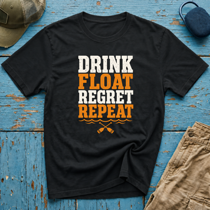 Drink Float Regret Repeat 2 Graphic T-Shirt