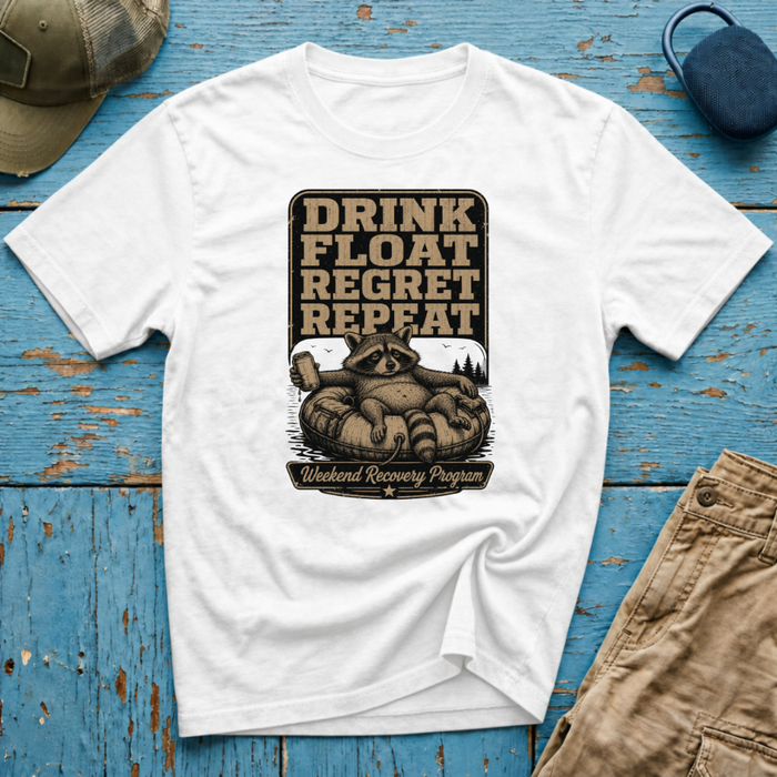 Drink Float Regret Repeat Graphic T-Shirt