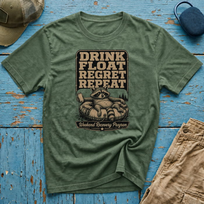 Drink Float Regret Repeat Graphic T-Shirt