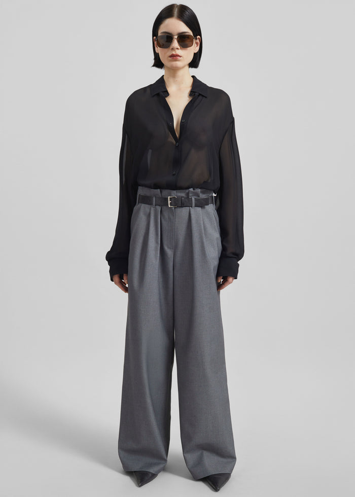 Dulverton Pleated Trousers - Grey