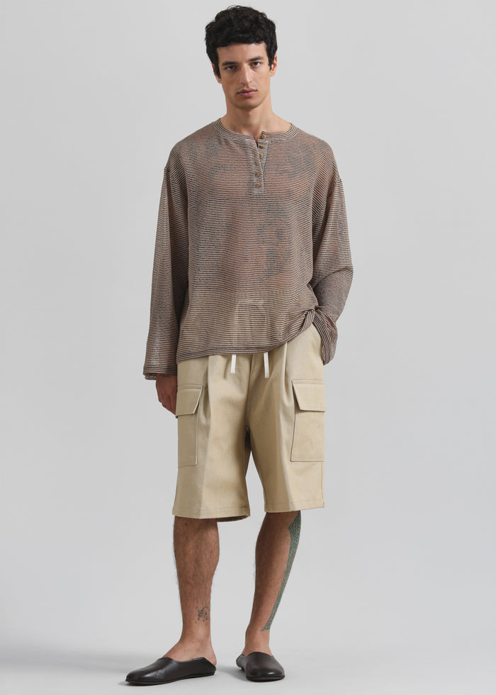 Dunwich Denim Bermuda Shorts - Beige