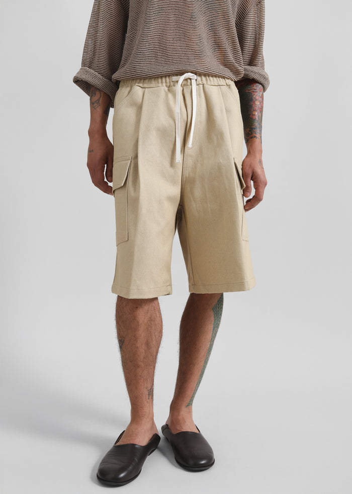 Dunwich Denim Bermuda Shorts - Beige