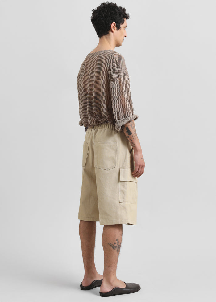 Dunwich Denim Bermuda Shorts - Beige