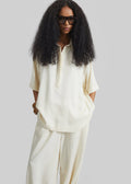 Eda Fluid Polo Shirt - Ivory