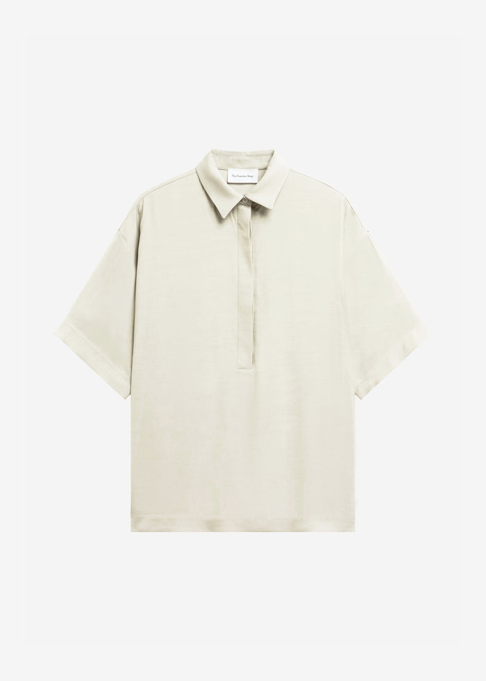 Eda Fluid Polo Shirt - Ivory