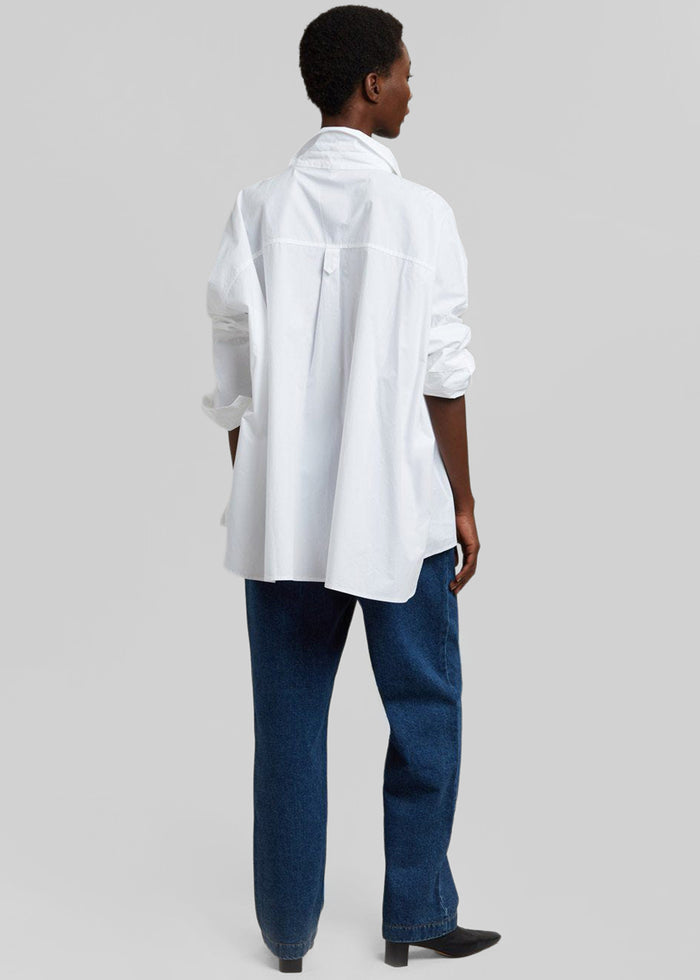 Elara Oversized Shirt - Optic White