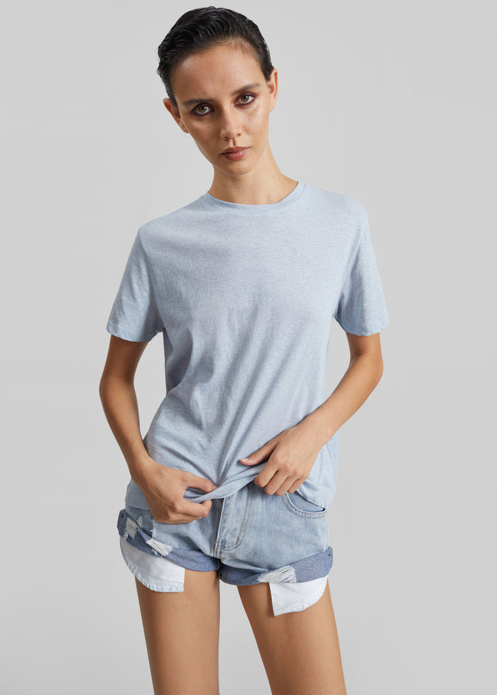 Elba Cotton T-Shirt - Light Blue