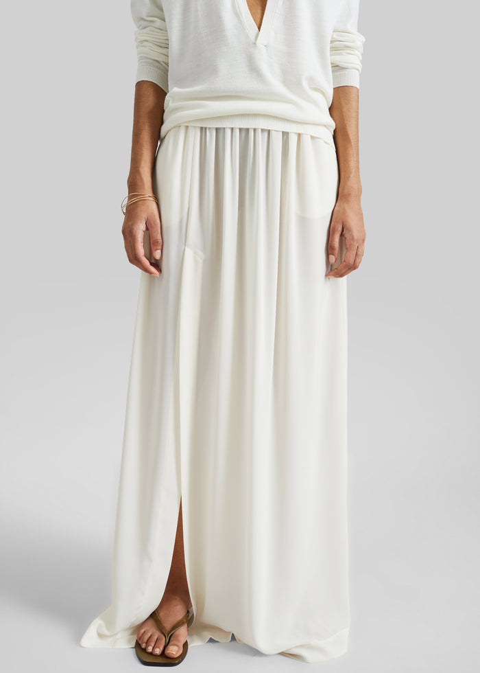Elie Silk Fluid Maxi Skirt - Ivory