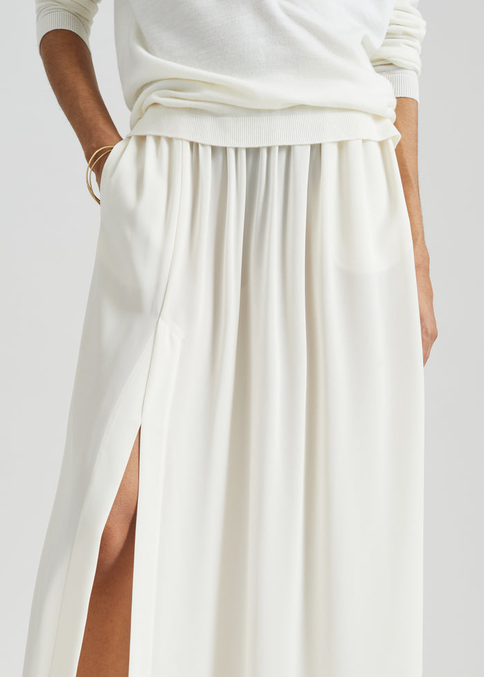 Elie Silk Fluid Maxi Skirt - Ivory