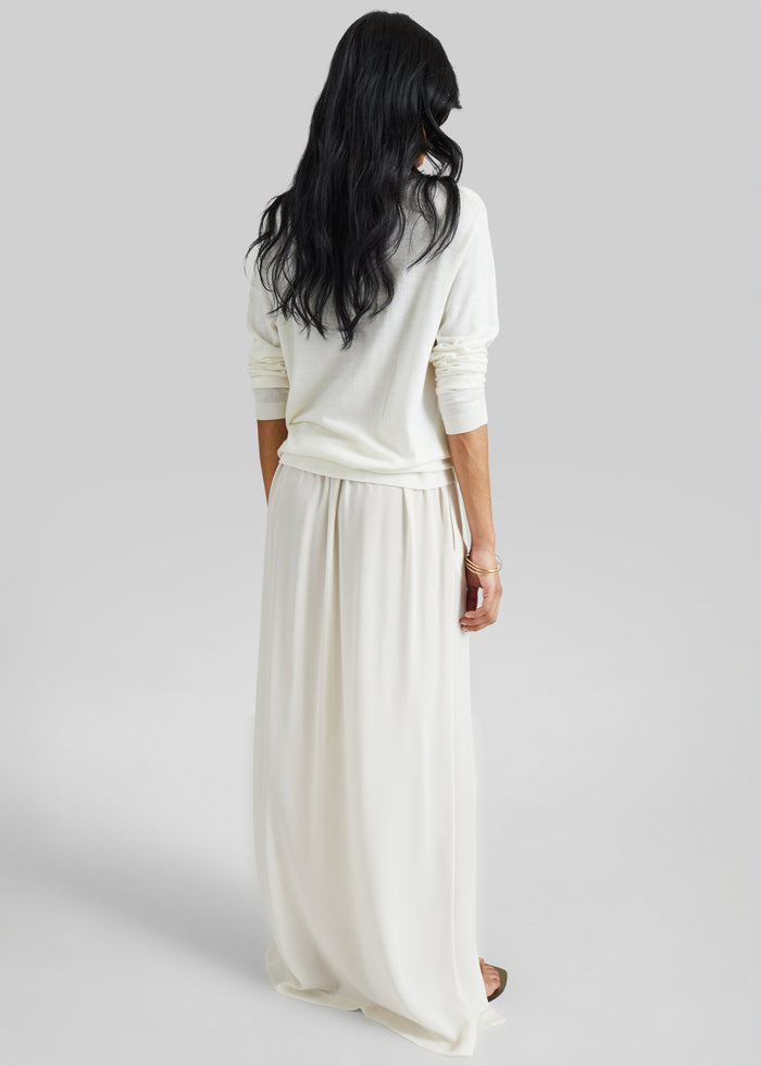 Elie Silk Fluid Maxi Skirt - Ivory