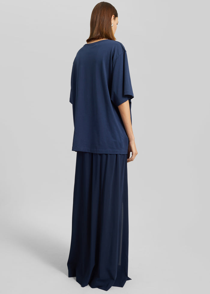 Elie Silk Fluid Maxi Skirt - Navy