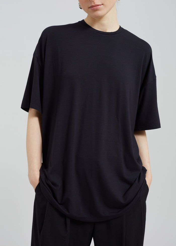 Ella Boxy Tee - Black