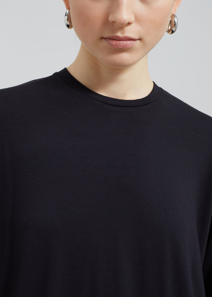 Ella Boxy Tee - Black