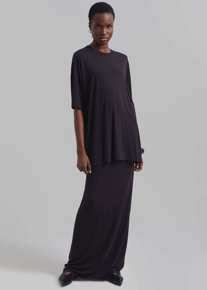 Ella Boxy Tee - Dark Plum