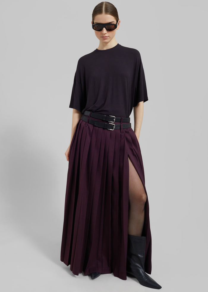Ella Boxy Tee - Dark Plum