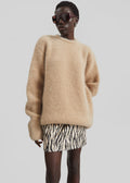 Ellery Mohair Crewneck Sweater - Beige