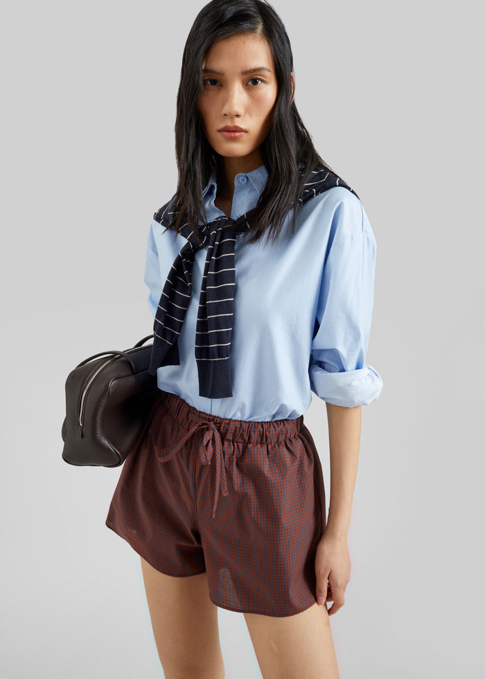 Ello Boxer Shorts - Checked Terracotta