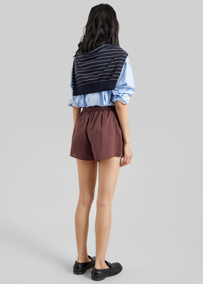Ello Boxer Shorts - Checked Terracotta