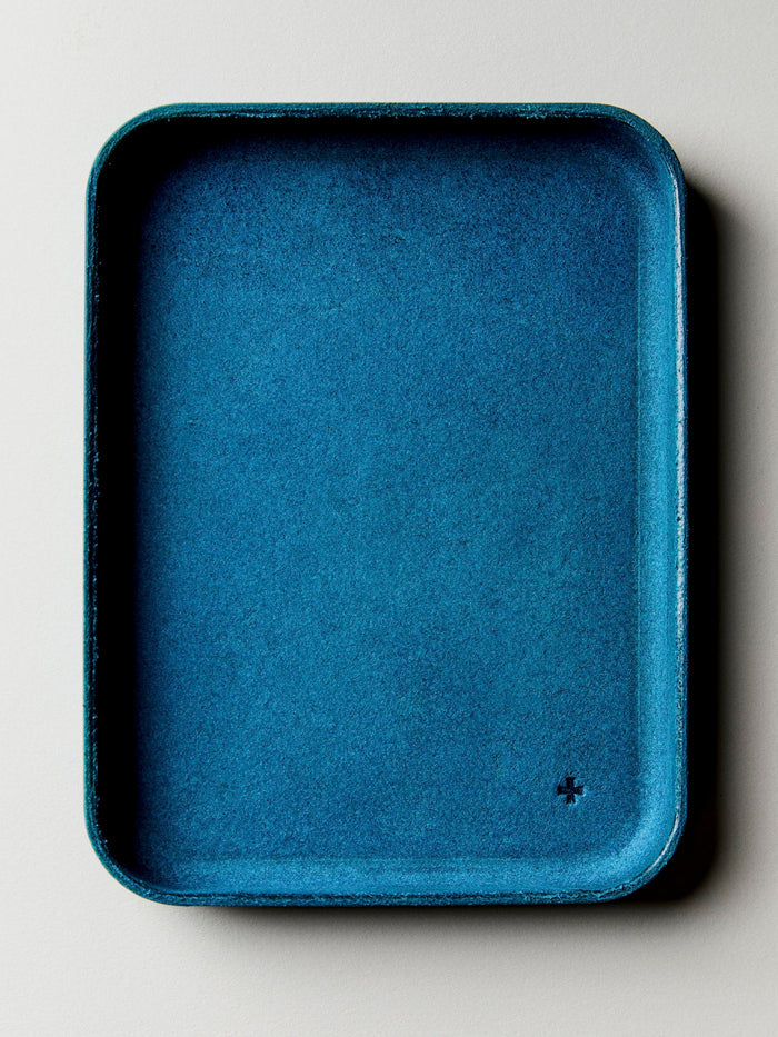 Dark Cyan emil erwin blue leather tray
