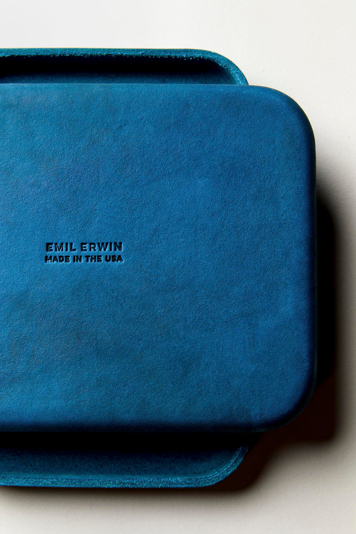 Dark Cyan emil erwin blue leather tray