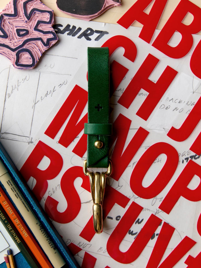Light Gray emil erwin x i+w keychain in green