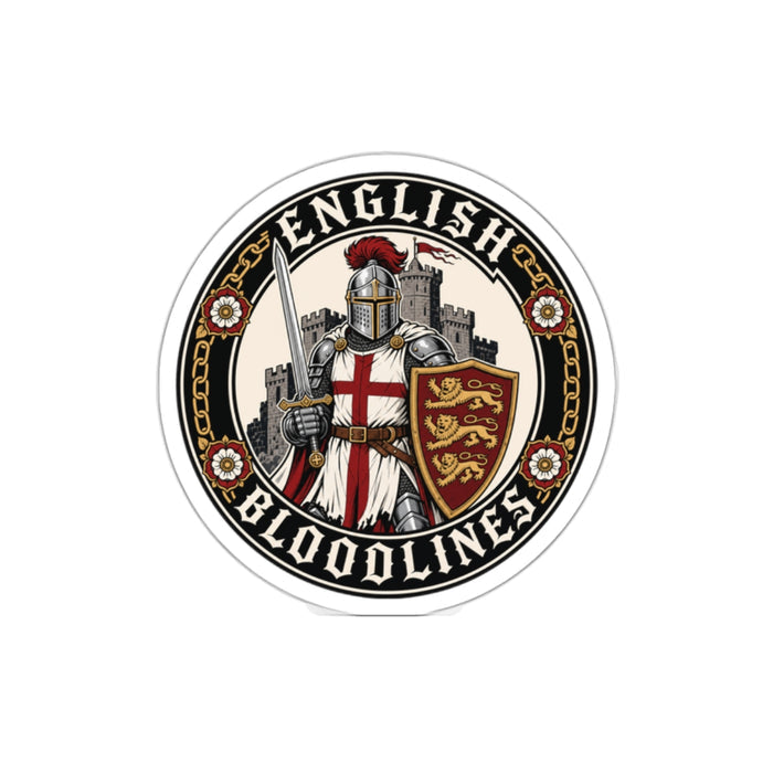 English Bloodlines Knight Shield Die-Cut Sticker