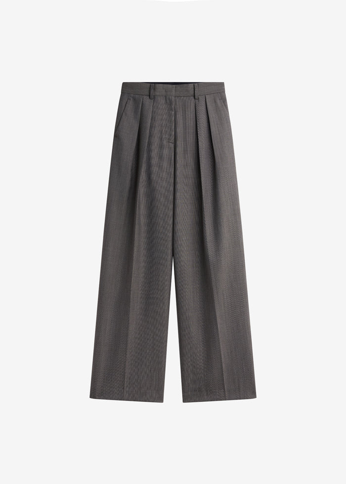 Erena Pleated Trousers - Dark Taupe