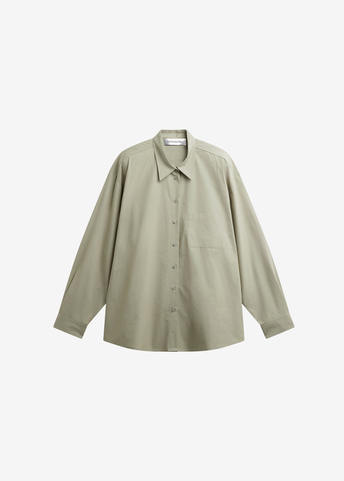 Eston Cotton Oversized Shirt - Sage