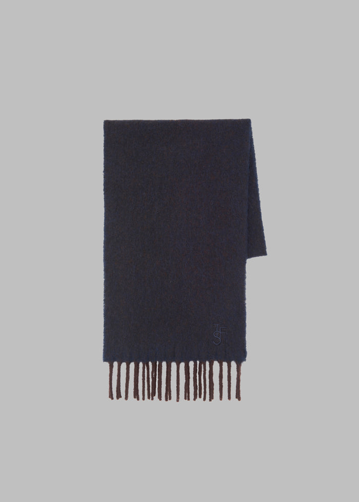 Etta Wool Scarf - Navy