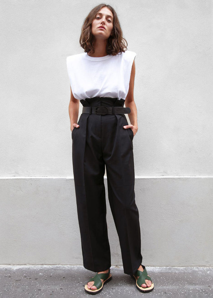 Eva Padded Shoulder Muscle T-Shirt - White