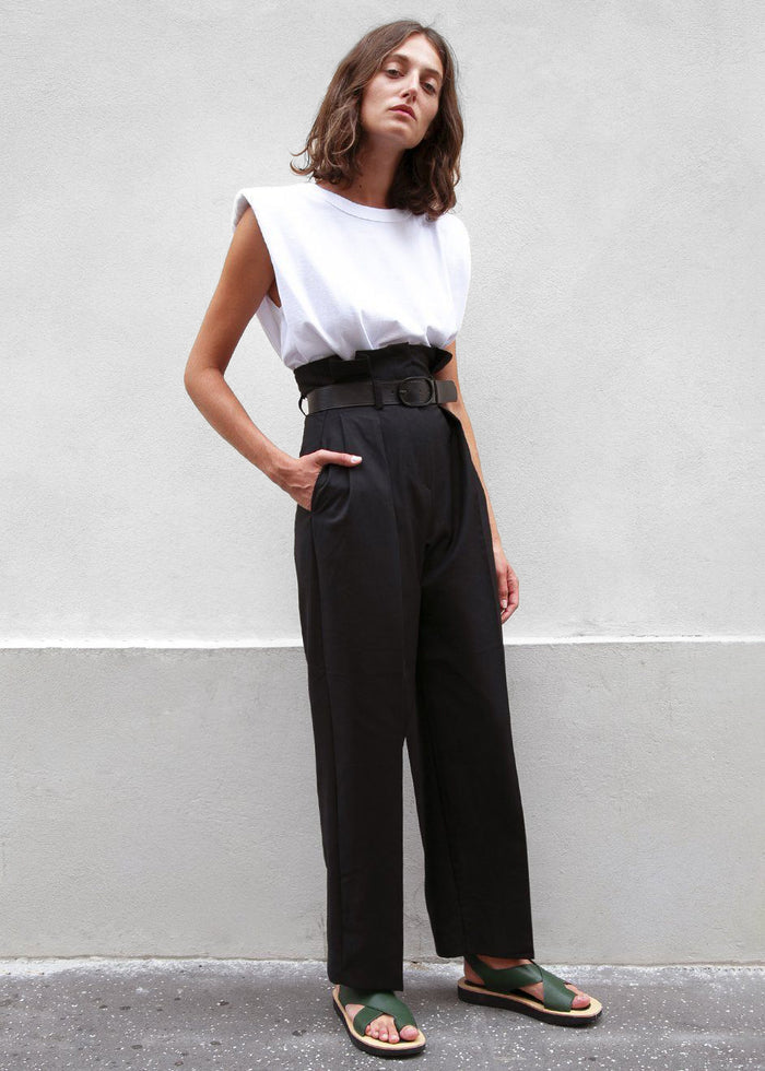Eva Padded Shoulder Muscle T-Shirt - White